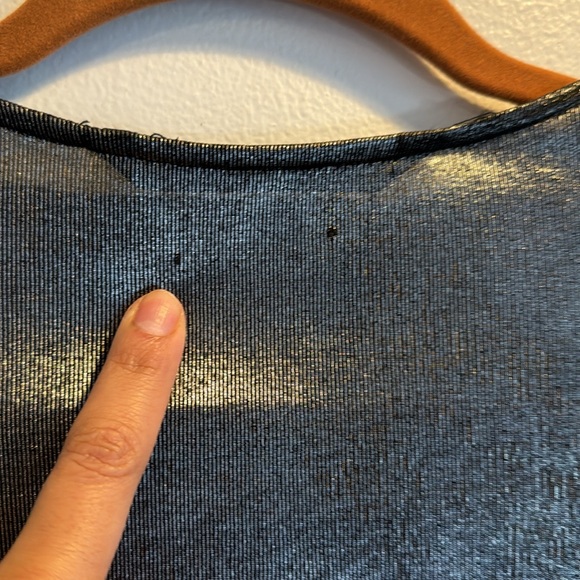 SALE‼️Zara Metallic Ruffle Mini Dress size Small - Picture 7 of 7